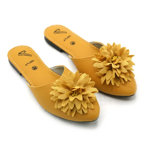 Women's Backless Pump - Yellow